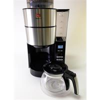 Melitta Aroma Fresh Filter-Kaffeemaschine 1021-01 Kaffeeautomat mit Timer und Mahlwerk silber schwar