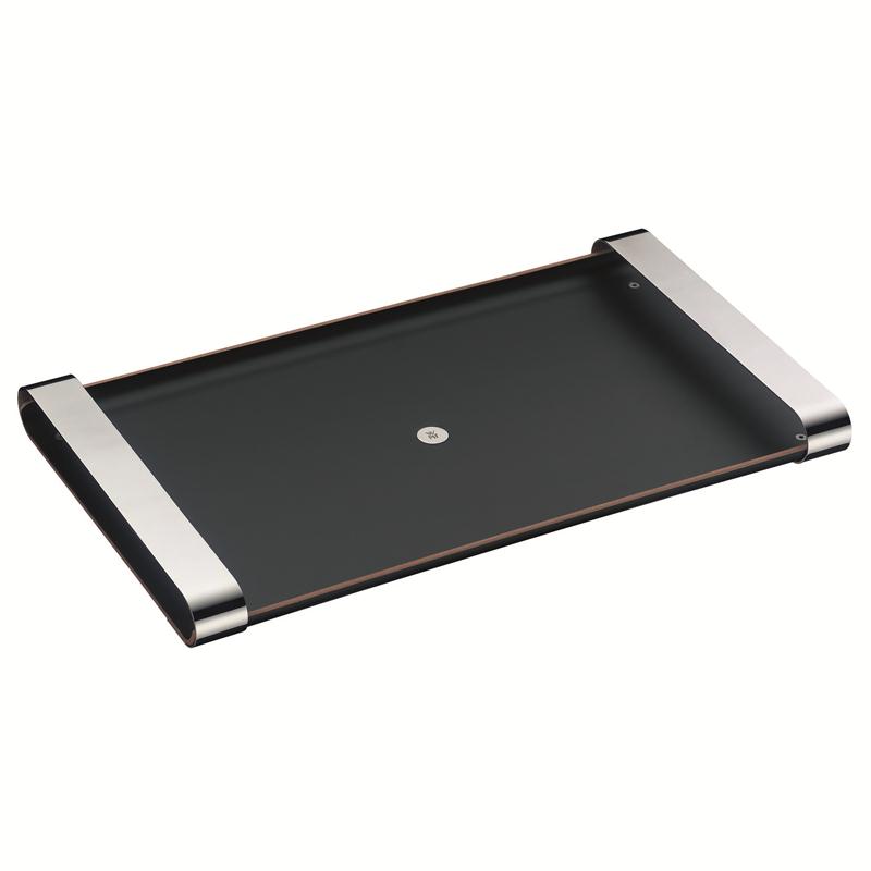 WMF Tablett Club 54x32 cm eckig schwarz Holz  mit chrom Edel